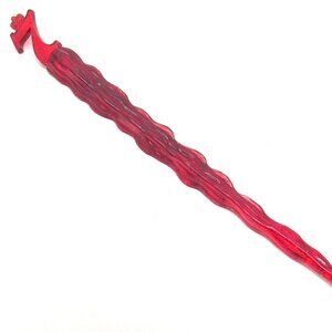 Seagram's 7 Stirrer Red Swizzle Stick Crown Blended Whisky Mixed Drink